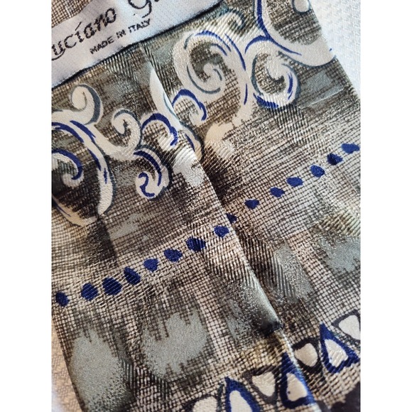 Luciano Gatti Made in Italy 100% Silk Geo‎ Neck Tie Multicolor 4"x56" 1307 - Picture 4 of 5